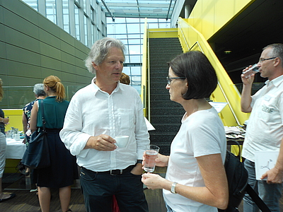 Dr. Peter Tavolato, Key Note Speaker beim WAGE-Unternehmensforum, im Pausengespräch © Koordinierungsstelle Arbeitsfähigkeit